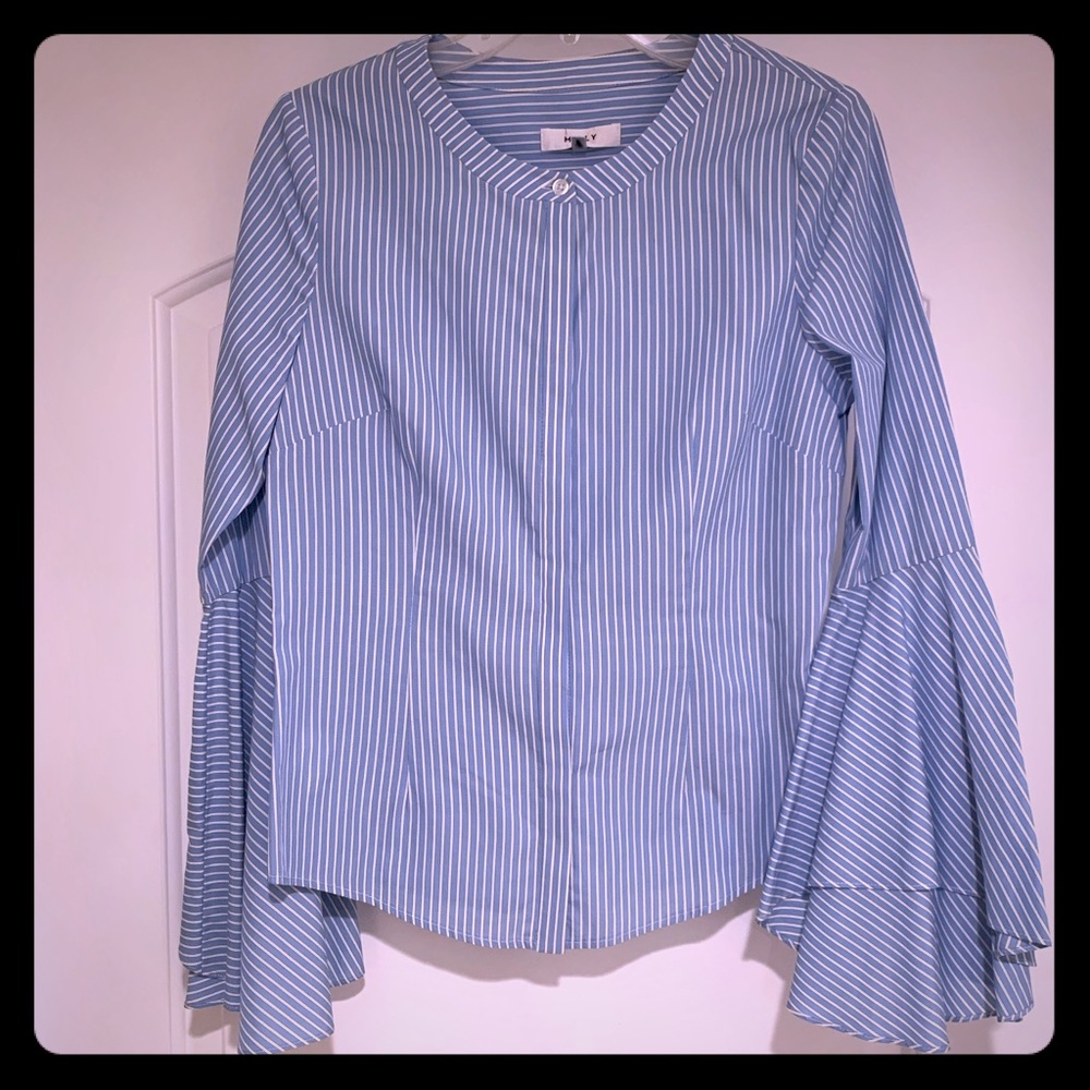 Milly 100% Cotton Top with Flared Sleeves